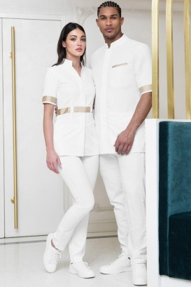 Pantalone Savane Uomo Bianco-Oro 1